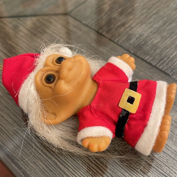 Vintage Russ Christmas Santa Troll Doll in Santa Suit Santa Claus 5" Ornament - Picture 8 of 14